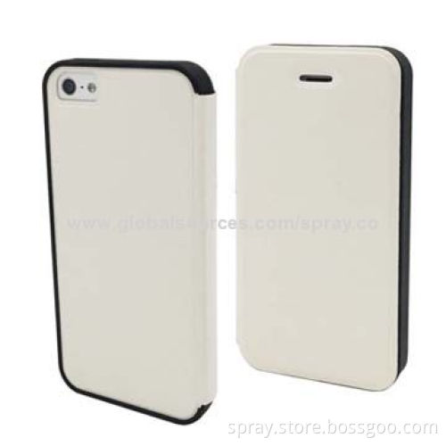 Ultra-slim PU Cases for iPhone 5S, PC + TPU Frame Hot Sealing Technology